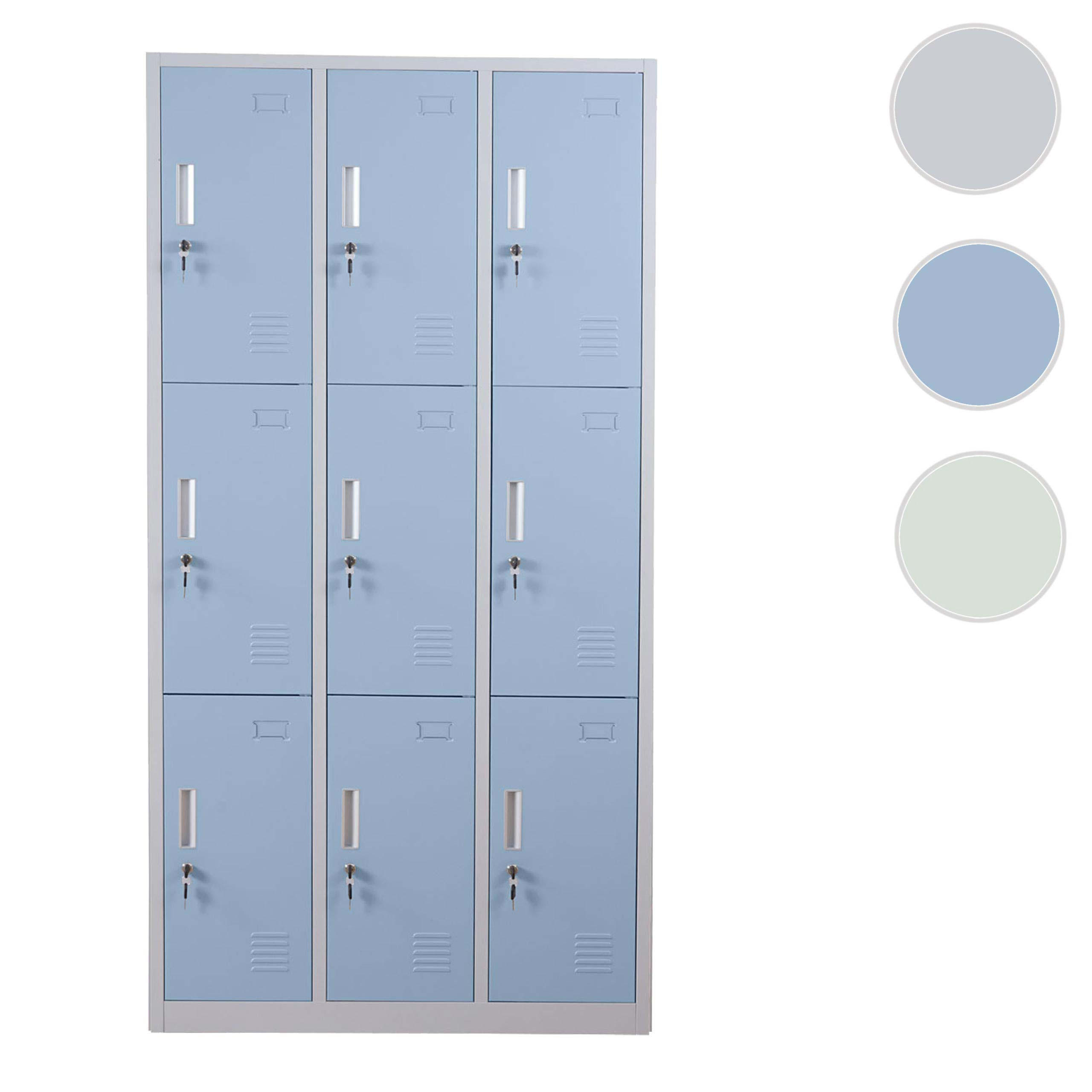 SCHLIESSFACH Blau - Blau, Metall (90/180/50cm) - MCW