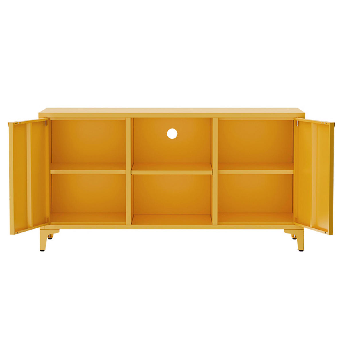 SIDEBOARD 120 cm, Gelb - Gelb, Metall (40/63/120cm) - Oviala