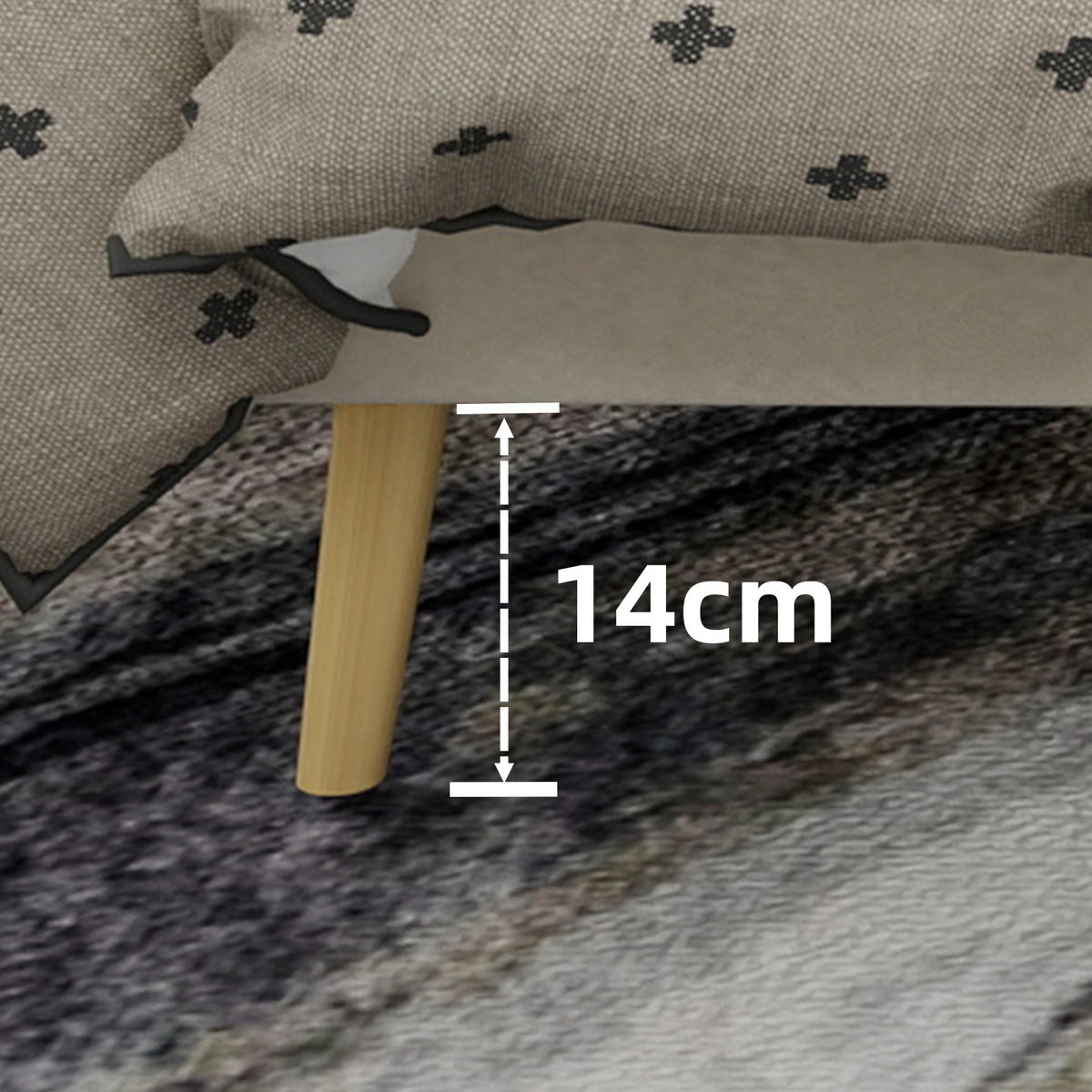 ČALÚNENÁ posteľ 160/200 cm béžová s mäkkým čelom z látky a kovu - béžová, textil (160/200cm) - OKWISH