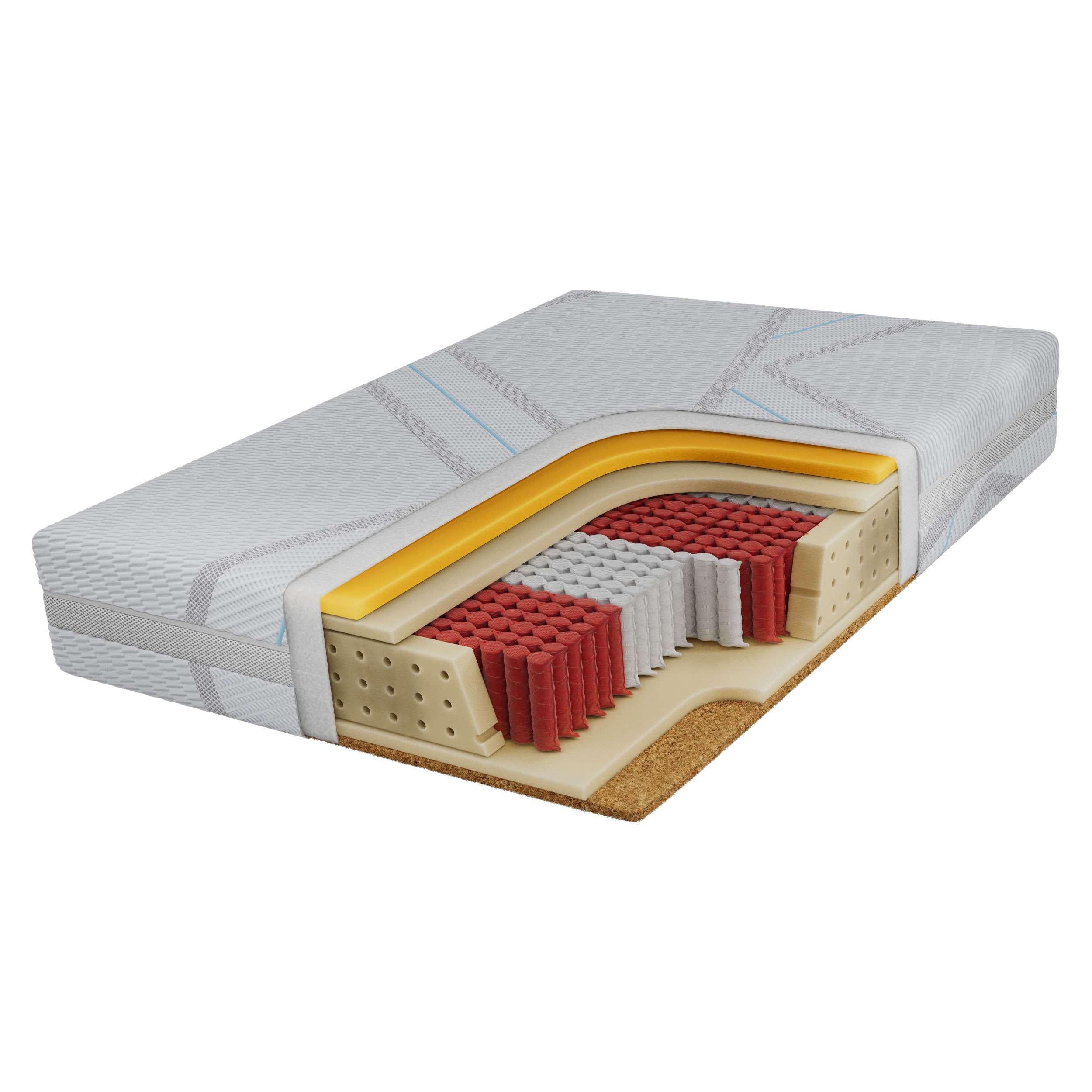 MKS Taschenmatratze Mehrfarbig 180x200 cm
