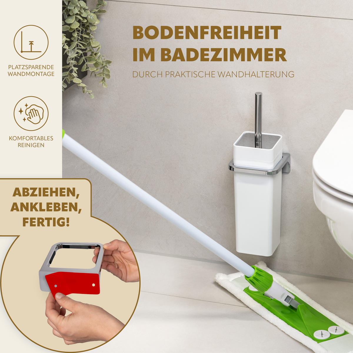 WC-GARNITUR SAVONA, weiß, Kunststoff - Weiß, Kunststoff (12/36.5/13cm) - bremermann