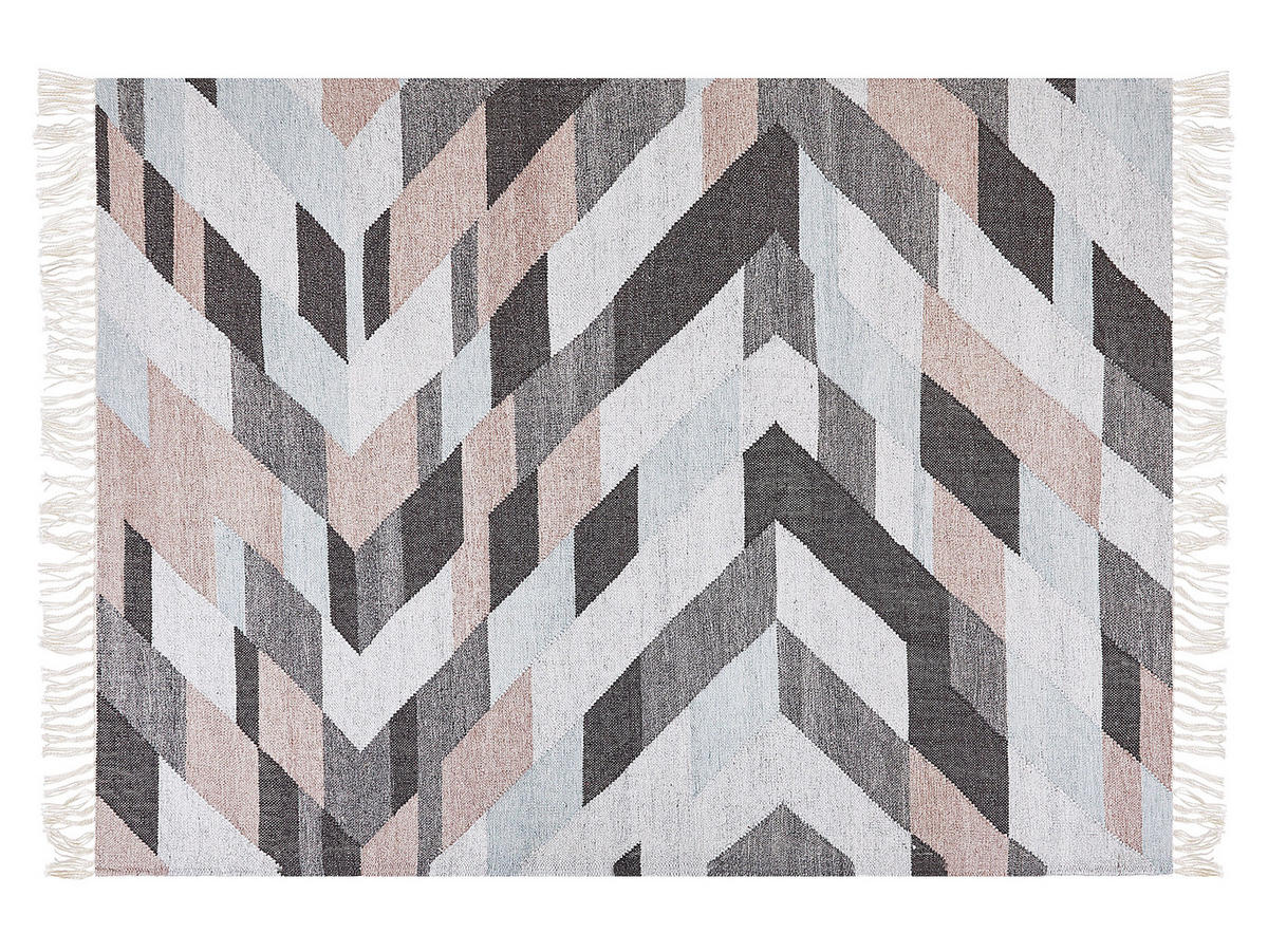 TEPPICH geflochten Nakkas 230/160 cm - Multicolor, Naturmaterialien (160/230cm) - Beliani