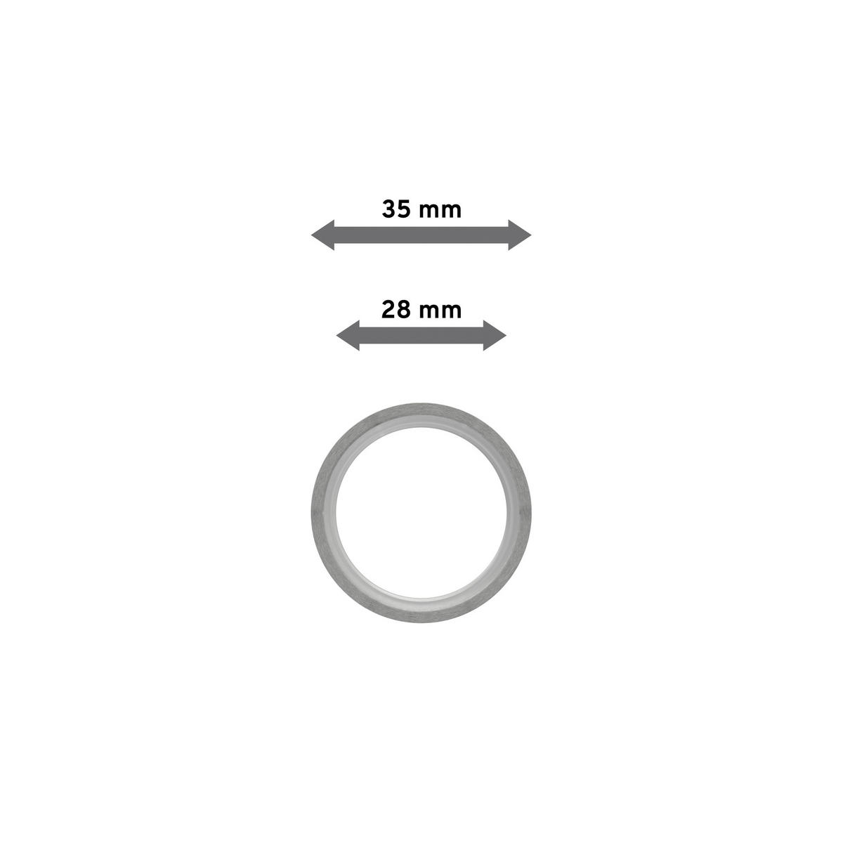 FLACHRINGE MIT EINLAGE UND FALTENHAKEN FÜR GARDINENSTANGEN 20 mm Ø, Edelstahl-Optik, Packung 10 Stück - Edelstahlfarben, Metall (20cm) - INTERDECO