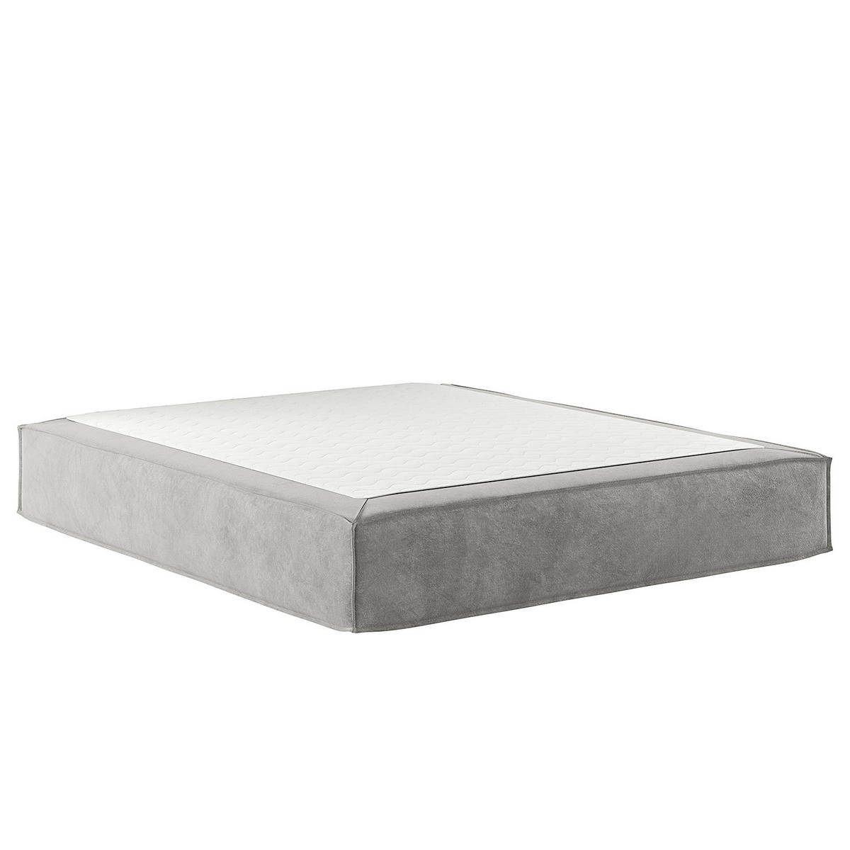 BOXSPRINGBETT - Premium - Hellgrau, Textil (200/200cm) - home24