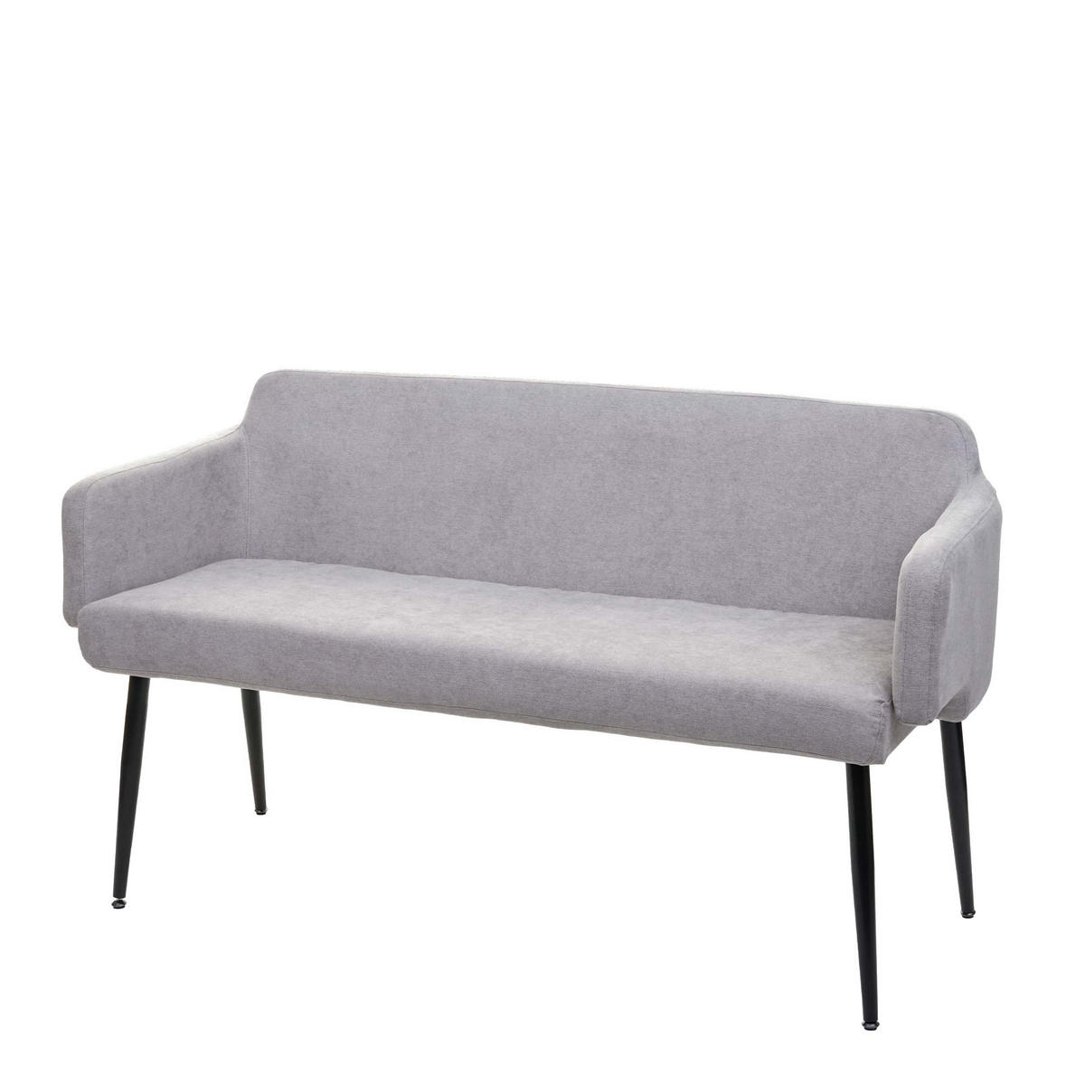 SITZBANK Grau, Schwarz - Schwarz/Grau, Textil (133/77/56cm) - MCW