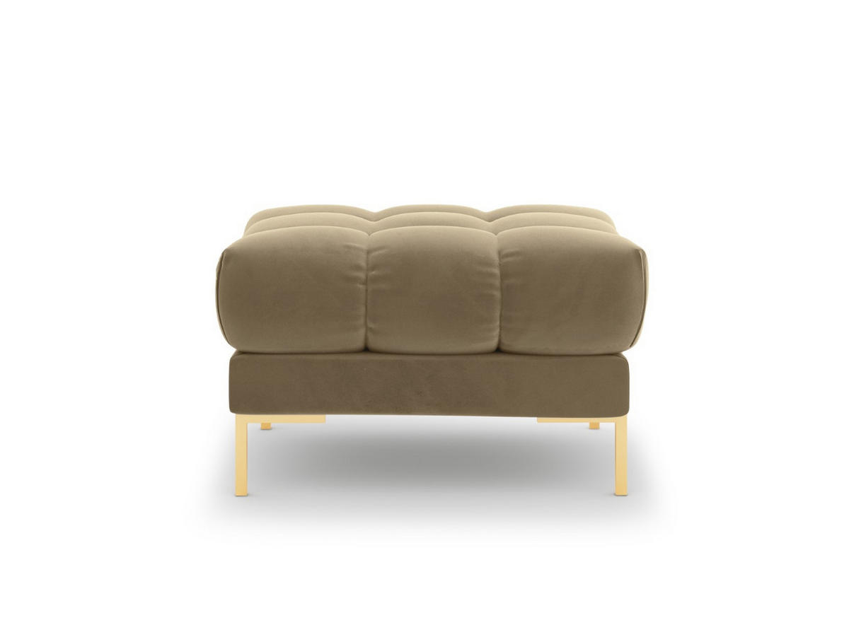 POUF Mamaia aus Samt beige - Beige, Textil (60/41/60cm) - Micadoni