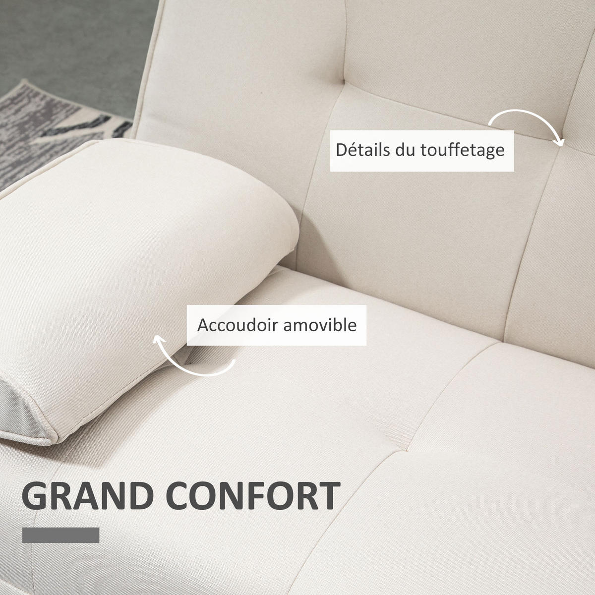 SCHLAFSOFA 3-Sitzer DE-13381 Beige - Beige, Textil (181/78/77cm) - ComfortXL