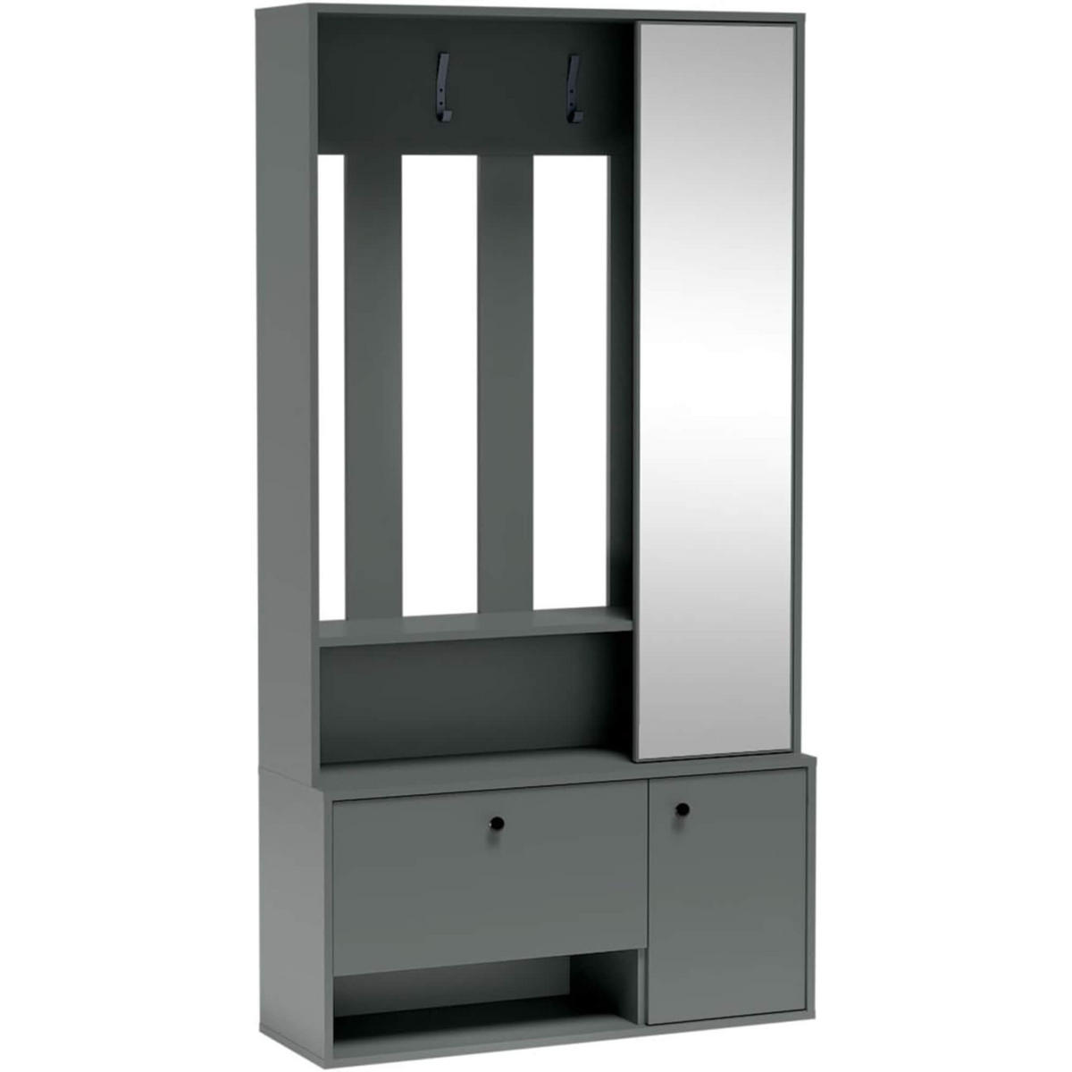 GARDEROBE SPOTTI - Grün, Holzwerkstoff (100/190/33cm) - Meblini