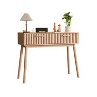 KONSOLENTISCH massivholz 2 schubladen kippsicherung - Naturfarben, Holzwerkstoff (100/35/80cm) - SHOPENTRA