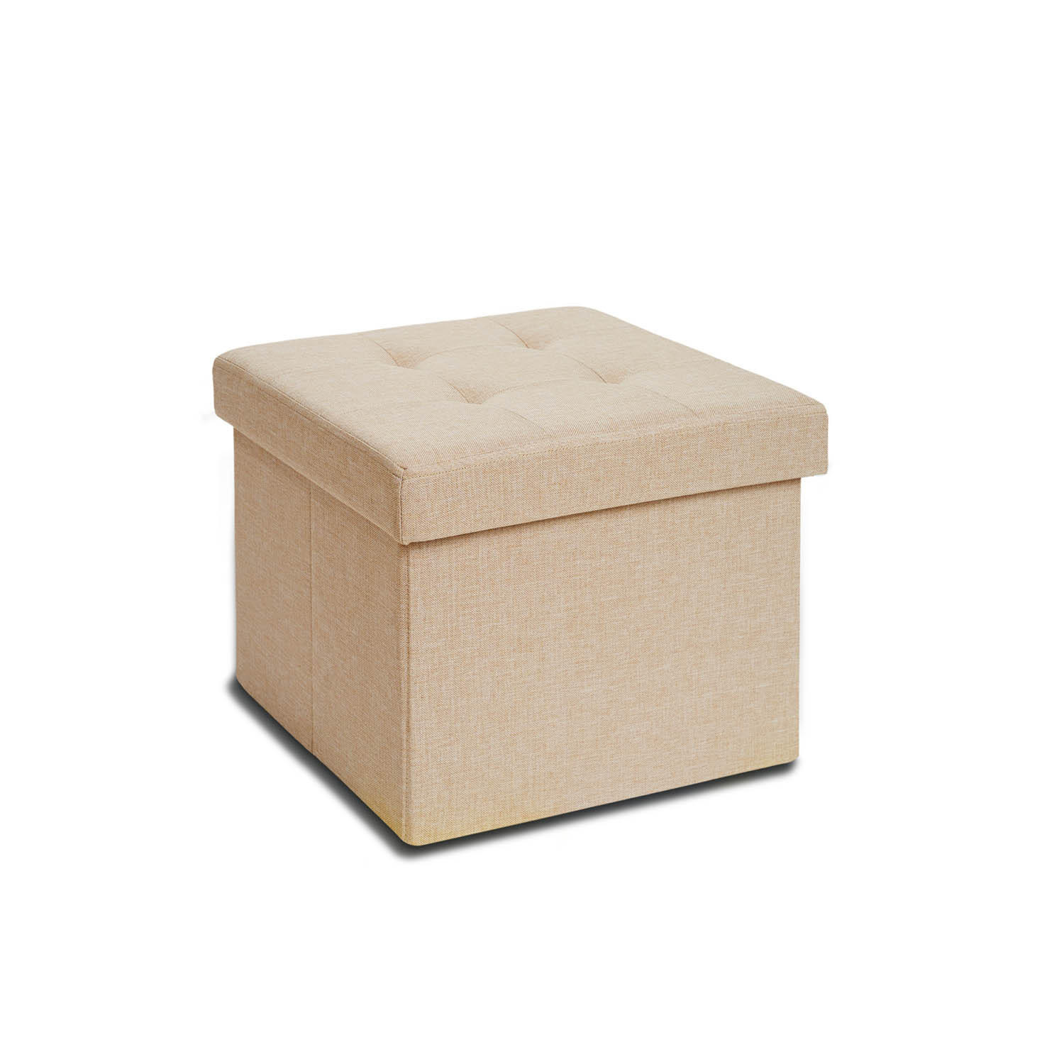 SITZHOCKER 41/31/31 cm, Beige - Beige, Kunststoff (31/31/41cm) - Blumtal