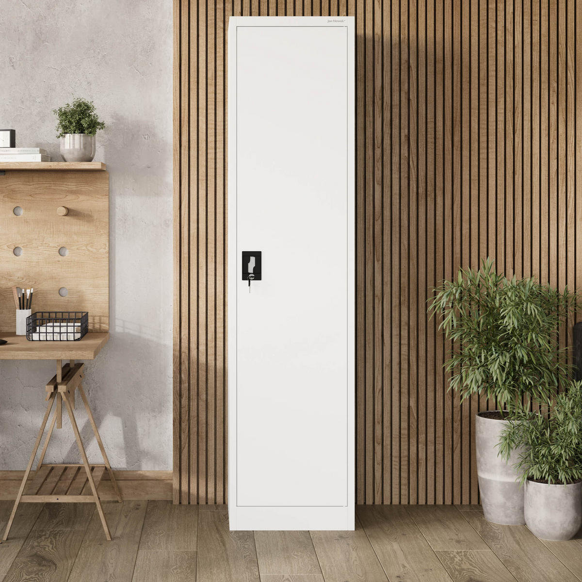 AKTENSCHRANK ALEX - Weiß, Metall (45/185/40cm) - Jan Nowak