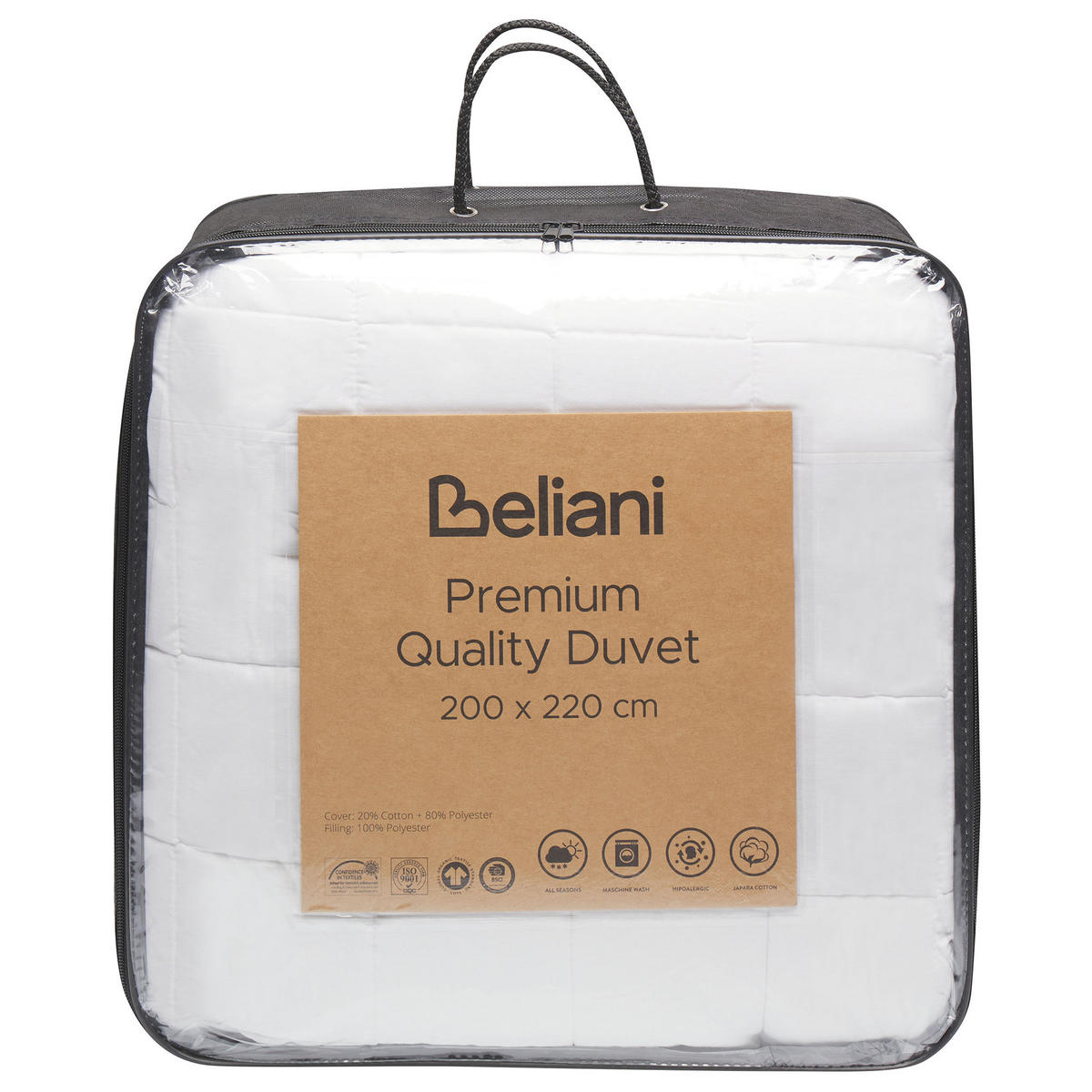 LETNÍ PŘIKRÝVKA Bílá 200/220 cm Annapurna - bílá, textil (200/220cm) - Beliani