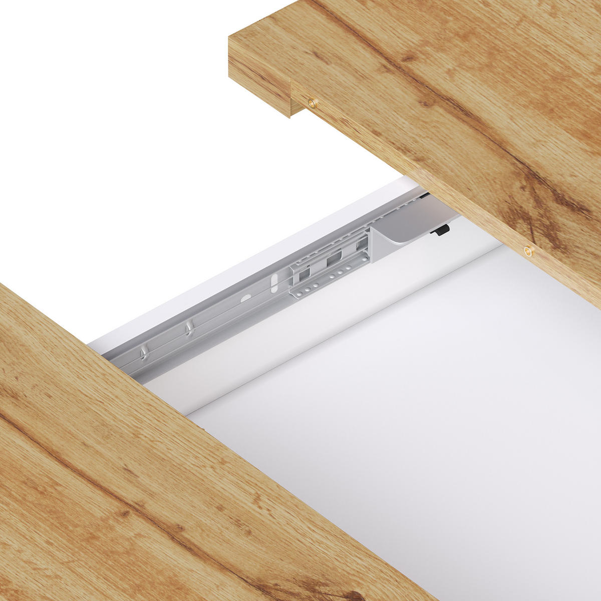 AUSZIEHTISCH Weiß Natur 110-140/80/75 cm - Naturfarben, Holz (80/110/75cm) - PANGIVO