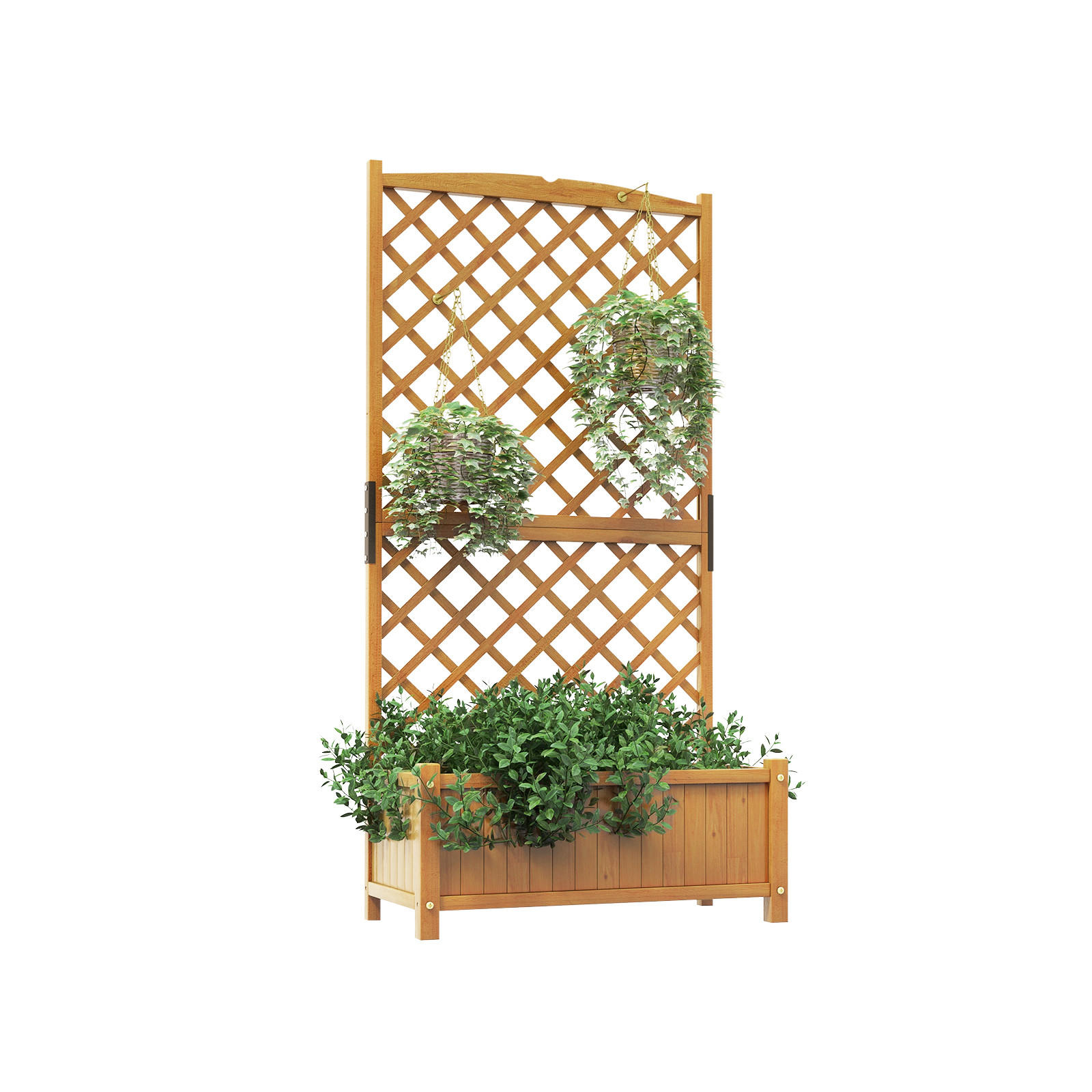 HOCHBEET Orange - Orange, Holz (90/180.5/44.5cm) - COSTWAY