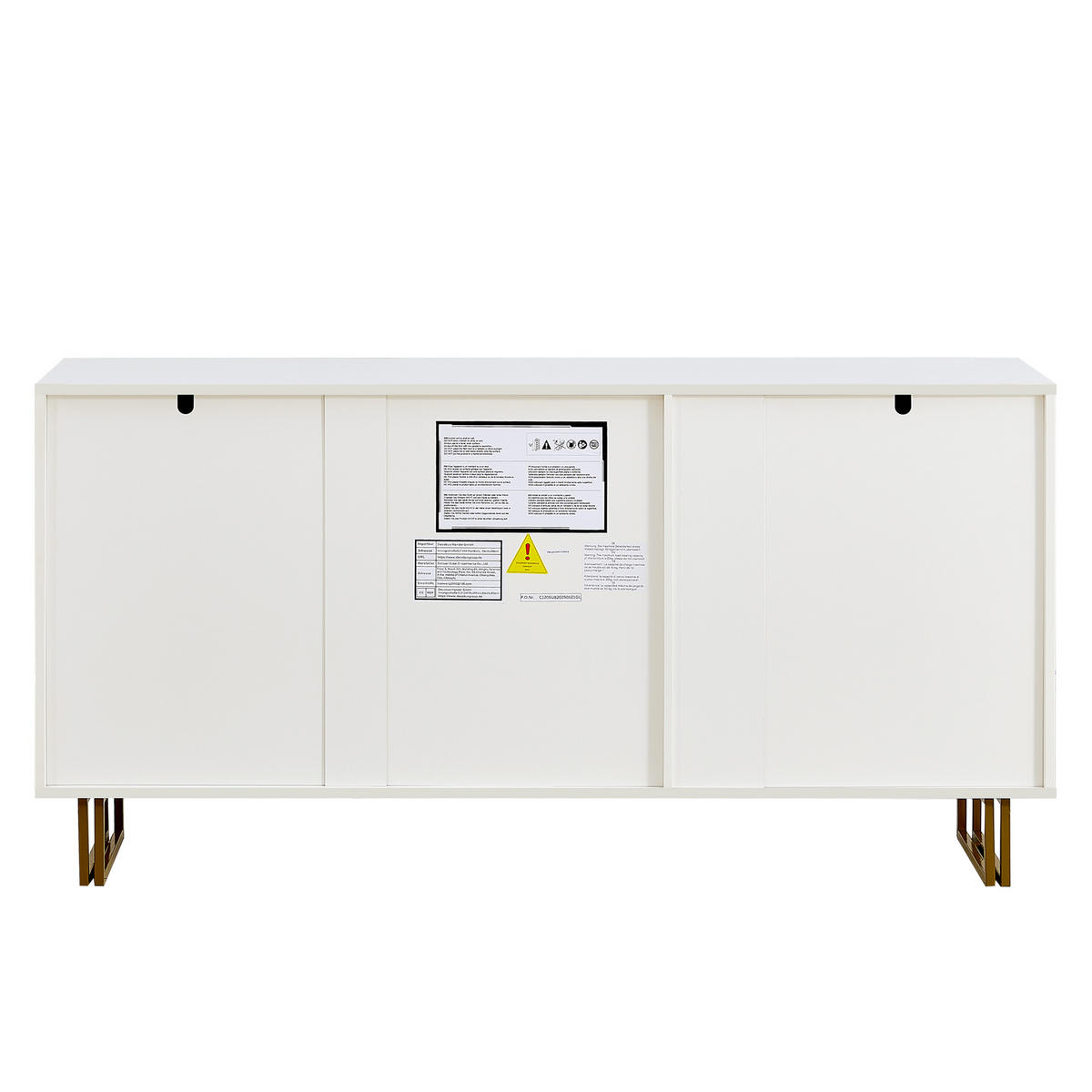 SIDEBOARD Elegante Kommode mit 2 Türen & 3 Schubladen Weiß - Weiß, Holzwerkstoff (160/81.5/40cm) - Urban Meuble