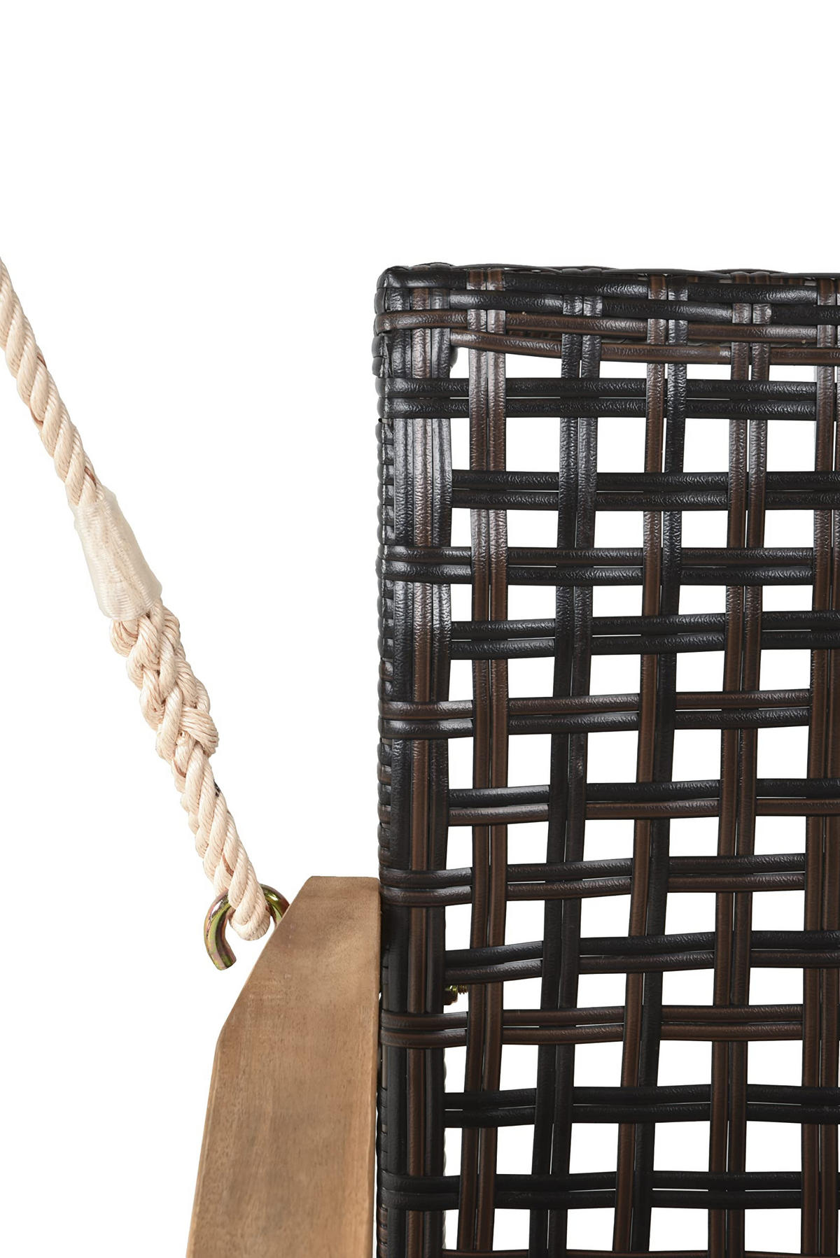 GARTEN-HÄNGEBANK Kiel braun Braun Hängebank - Braun, Holz (64/53/131cm) - DELUKE