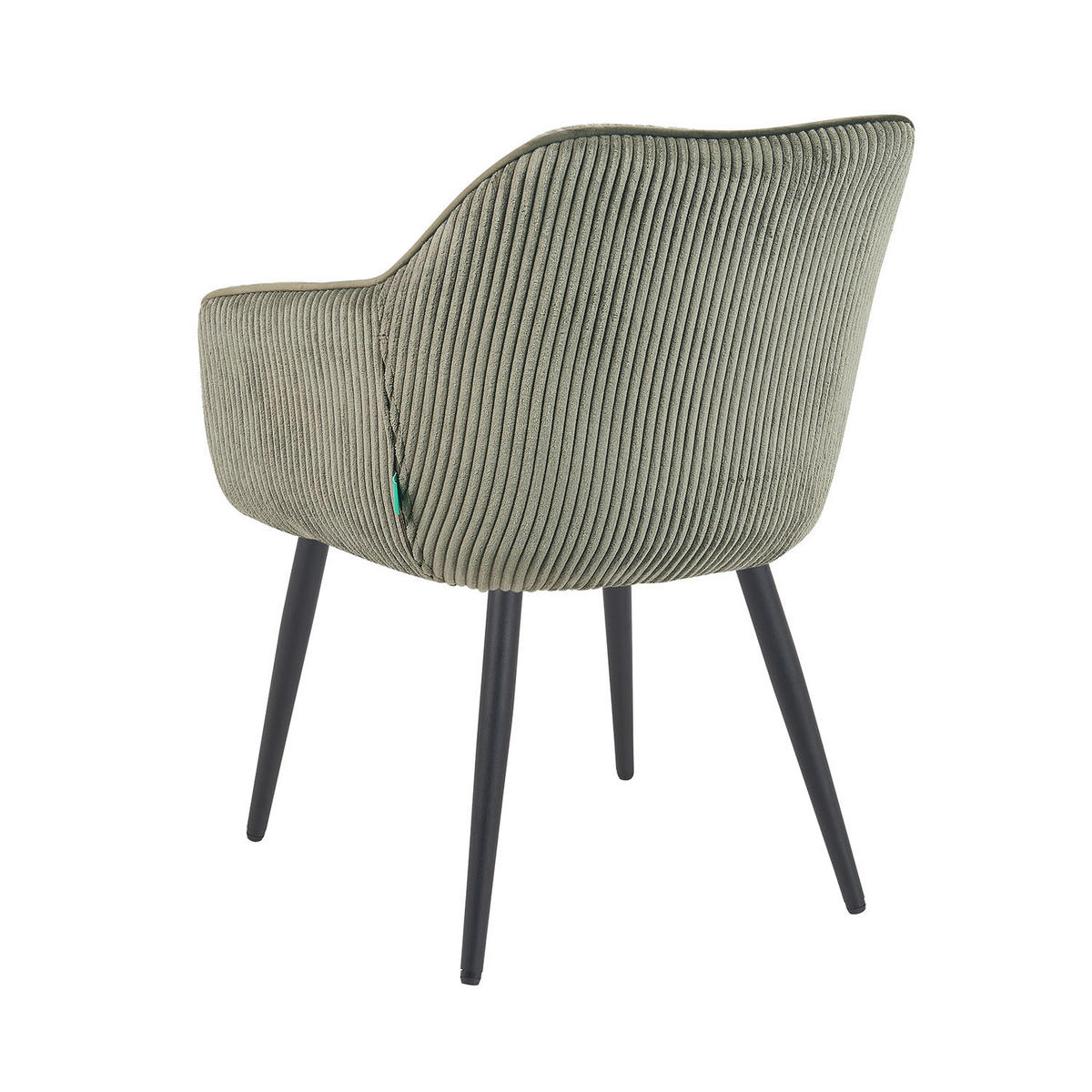 ESSZIMMERSTUHL Mika-Bela - Schwarz/Grün, Textil/Metall (60/82/61cm) - DUBI Möbel