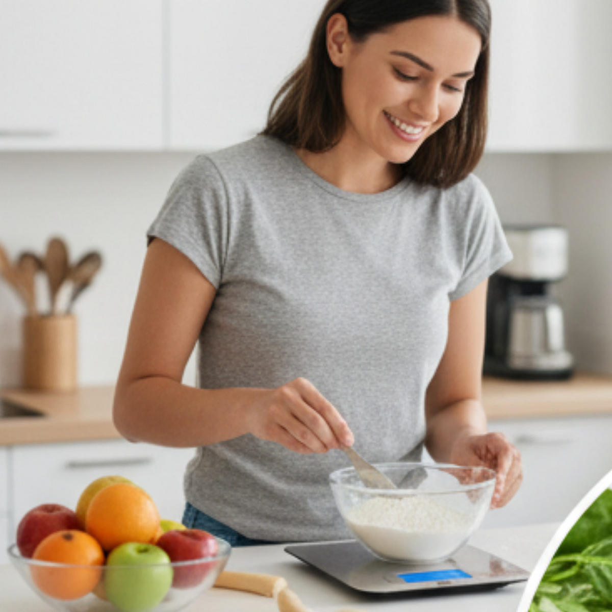 KÜCHENWAAGE KW7006 Digital Edelstahl mit LED Anzeige - Silberfarben, Metall - Mia