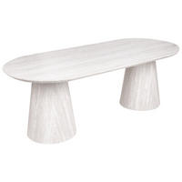 JÍDELNÍ STŮL Imitace travertinu 220/95 cm Luman - béžová, kompozitní dřevo (220/95/76cm) - Beliani