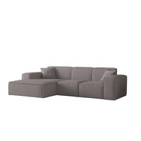 ECKSOFA Ottom Celes Premium Ascot Bukla - Taupe, Holzwerkstoff/Textil (266/165cm) - Fun Möbel
