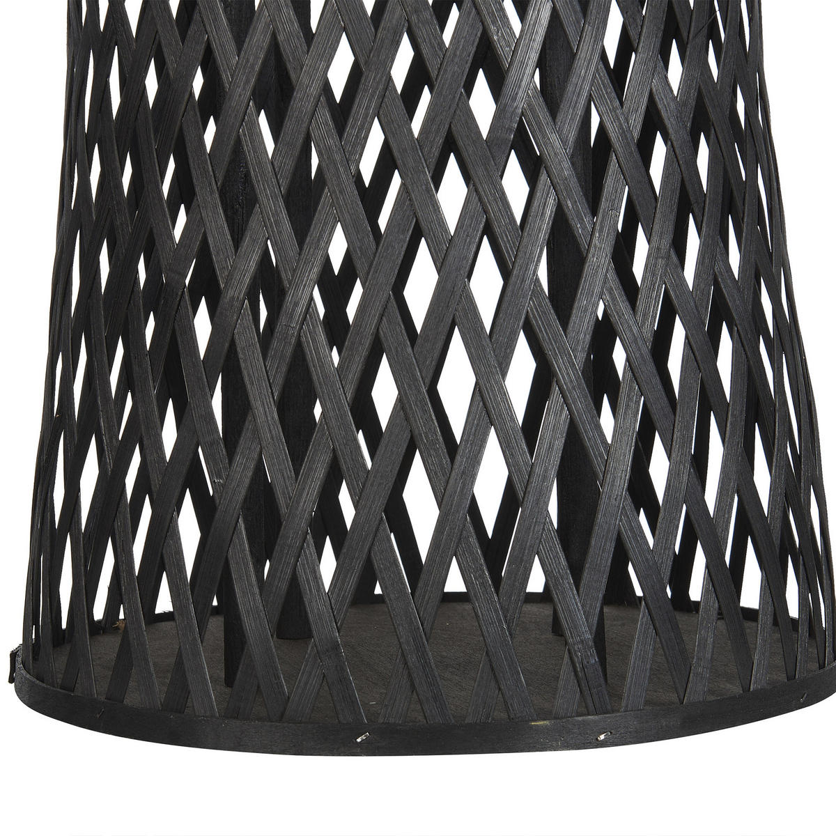 LATERNE Schwarz Mactan - Schwarz, Holz (26/58/14cm) - Beliani