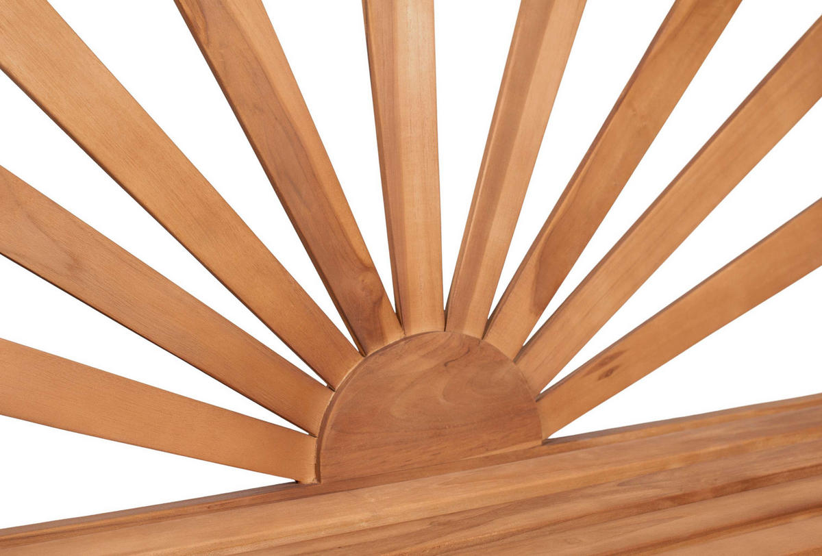 GARTENBANK Sonne - Naturfarben, Holz/Metall (120/94/60cm) - Mr. Deko