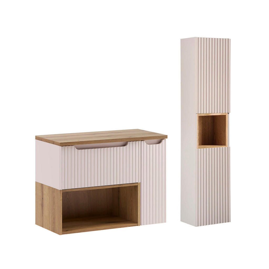 Petits-meubles KOUPELNOVÝ NÁBYTEK 80.4cm Riva 2er-Set Kašmír
