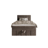 BOXBETT BAHAMA 80x200 mit Matratze H3, Bonell und Topper Monolith 15 - Braun, Textil (80/200cm) - Bedante
