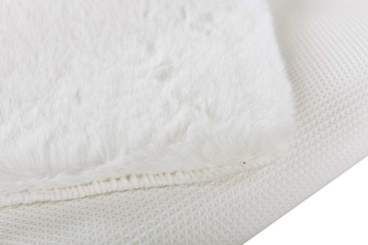 KUNSTFELLTEPPICH Sara 70x120 cm - Weiß, Textil (70/120cm) - Gino Falcone