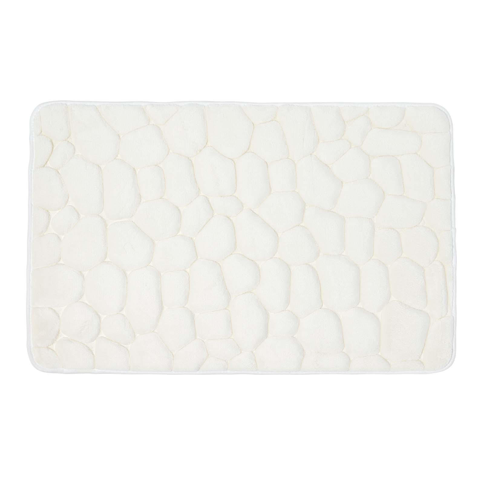 BADEMATTE Memory Foam Kiesel-Design 50/80 cm - Creme, Textil (50/80cm) - Homescapes