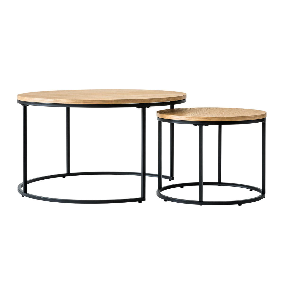 COUCHTISCH Velletri Natürlich - Schwarz 80 cm x 45 cm - Braun, Holz (80/80/45cm) - Kenay Home