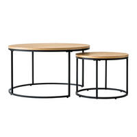 COUCHTISCH Velletri Natürlich - Schwarz 80 cm x 45 cm - Braun, Holz (80/80/45cm) - Kenay Home