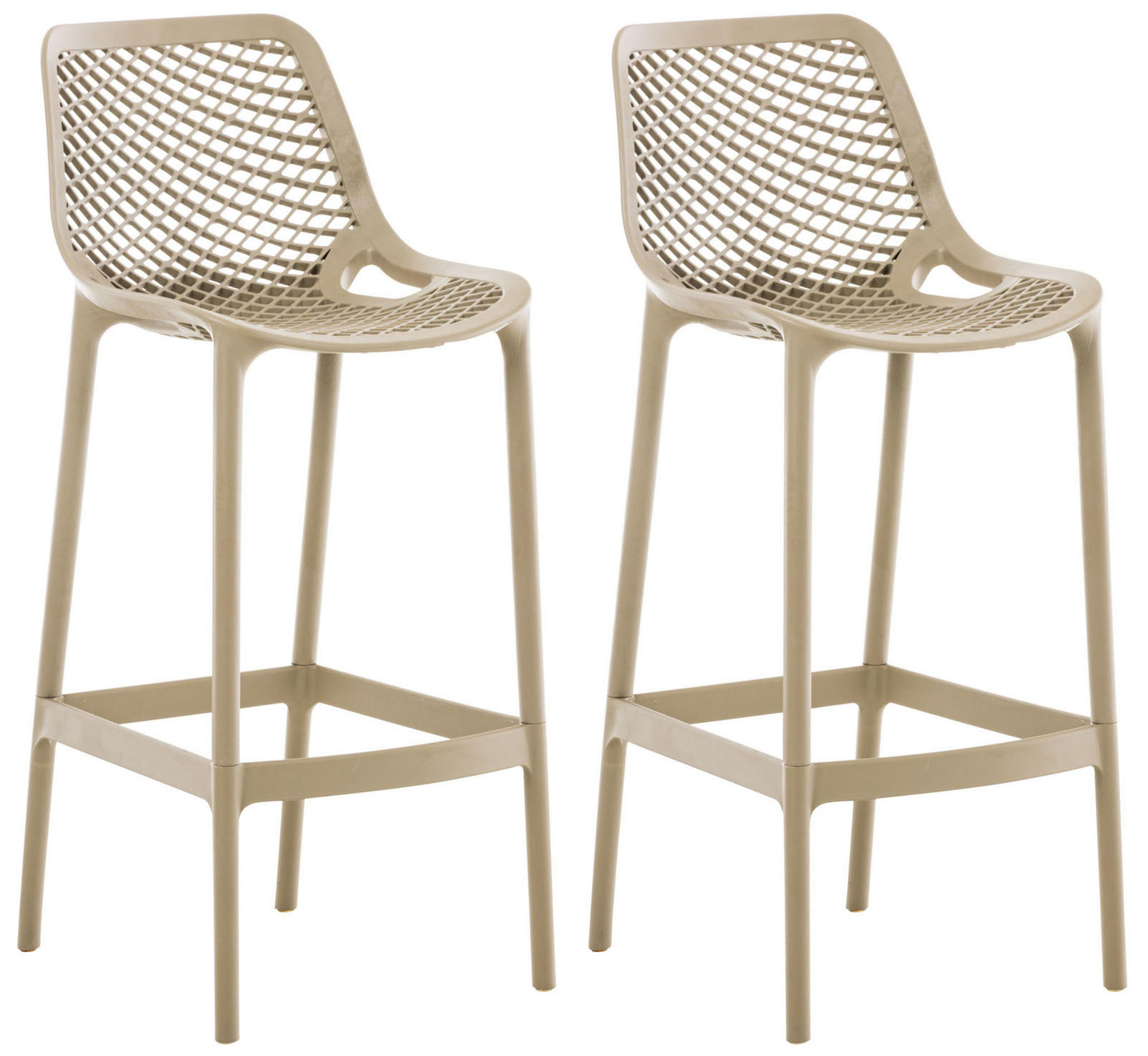 BARHOCKER 2er Set Aero schlamm - Schlammfarben, Kunststoff (45/105/53cm) - TPFLiving