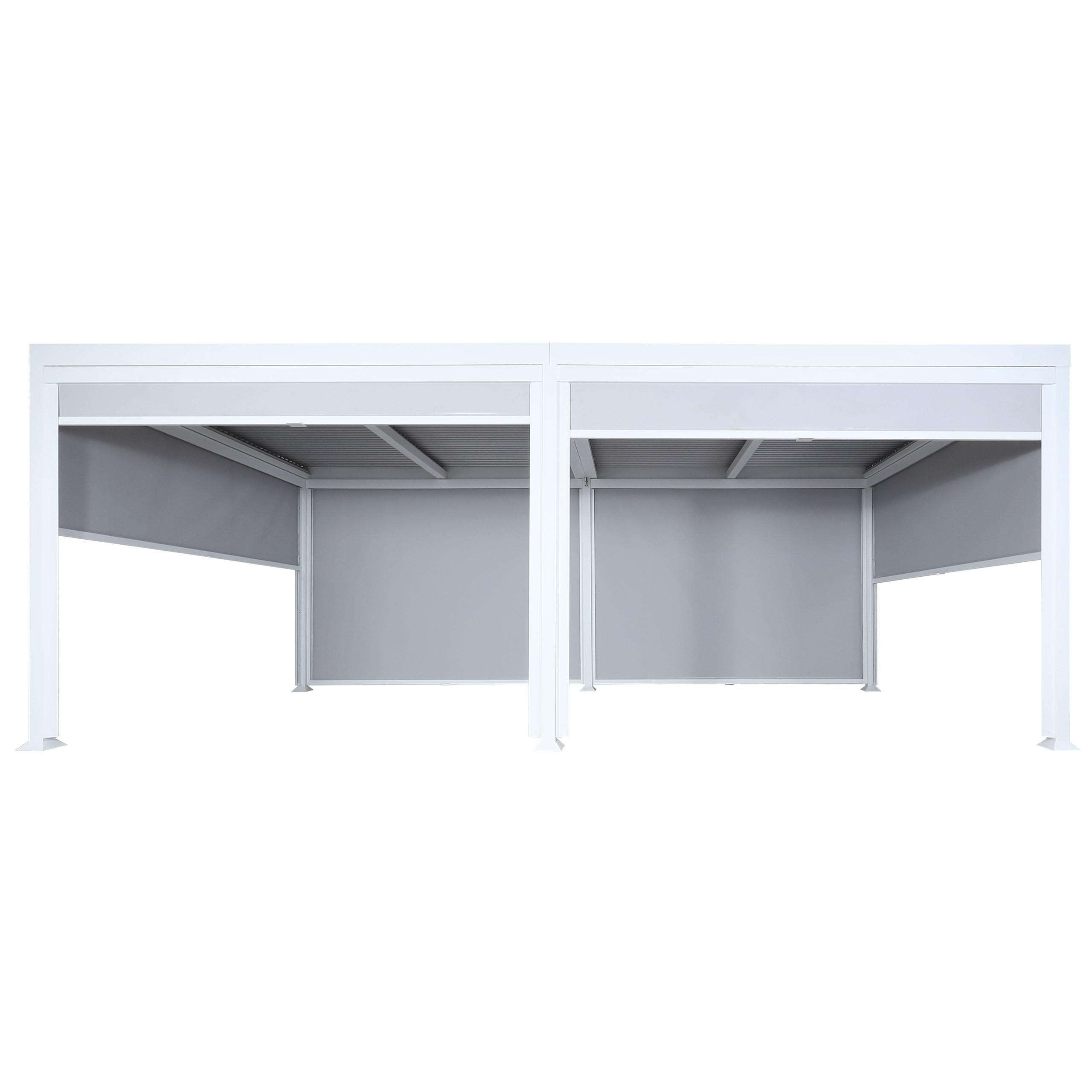 ALU PERGOLA MIT SEITENWAND Weiß - Weiß, Metall (590/224/306cm) - MCW