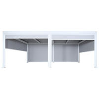 ALU PERGOLA MIT SEITENWAND Weiß - Weiß, Metall (590/224/306cm) - MCW