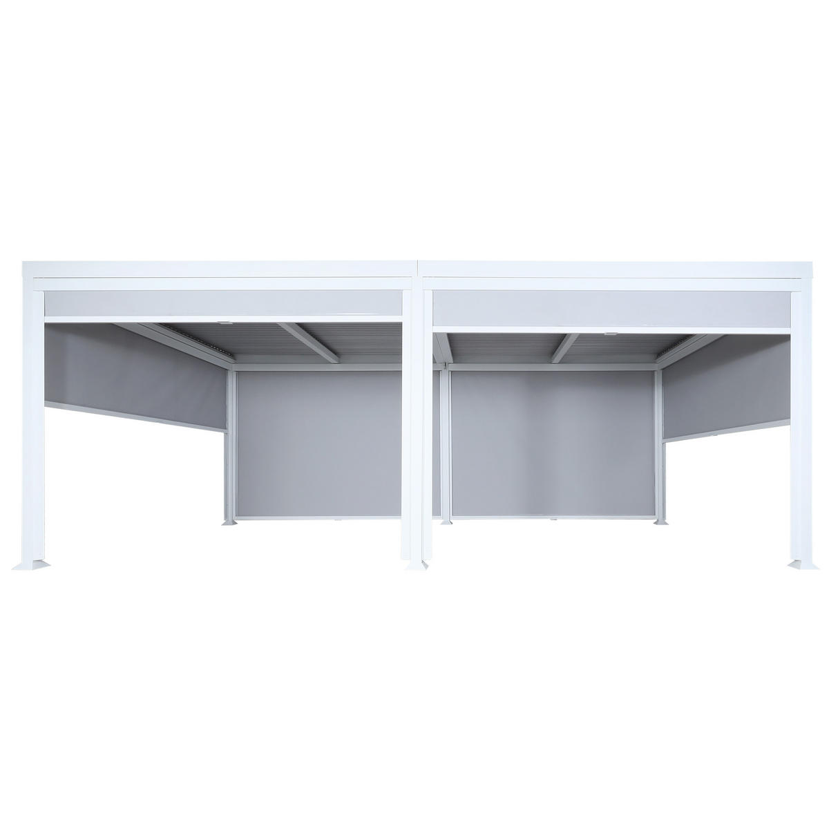 ALU PERGOLA MIT SEITENWAND Weiß - Weiß, Metall (590/224/306cm) - MCW