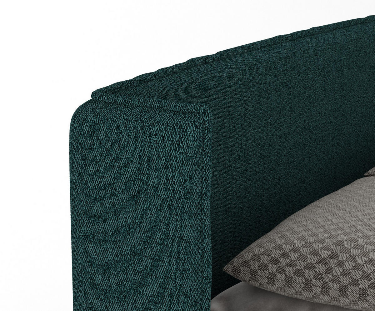 BOXBETT Passion Grün 200/200 cm - Schwarz/Grün, Kunststoff/Textil (200/200cm) - Maison de Reve