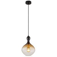LED HÄNGELEUCHTE Metall Schwarz-Gold - Schwarz, Glas (23/23/120cm) - Globo Lighting