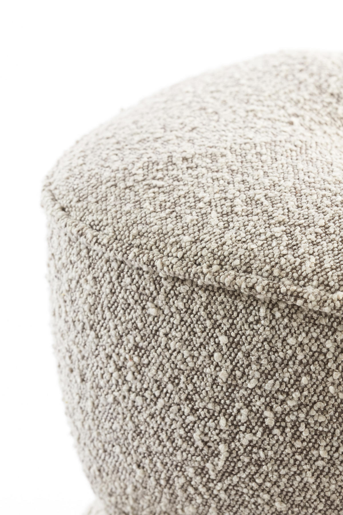 POUF Leyla Braun Ø40/46 cm - Beige, Holz (40/46/40cm) - Light & Living