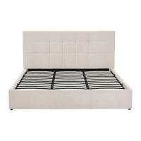 BETT mit Bettkasten - 2 Personen - Stoff - Beige - Beige, Textil (180/200cm) - Vente-Unique