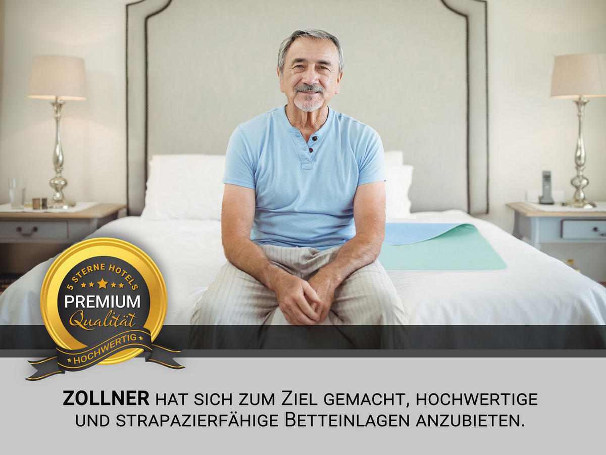 INKONTINENZAUFLAGE, 75x90 cm, 100% Polyester, Blau - Türkis, Textil (75/90cm) - Zollner