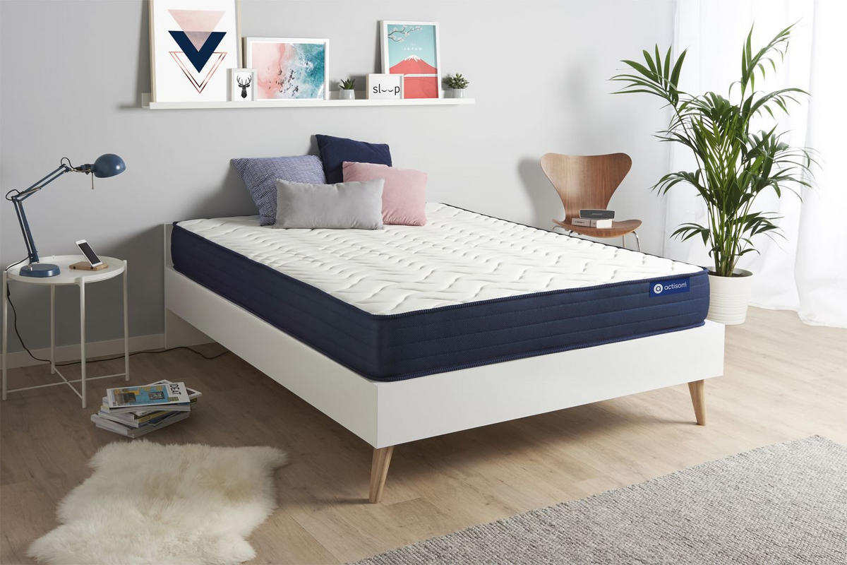 MATRATZE Actimemo life Memory-Schaum 140 x 220 cm h4 - Weiß, Textil (140/220cm) - ACTISOM