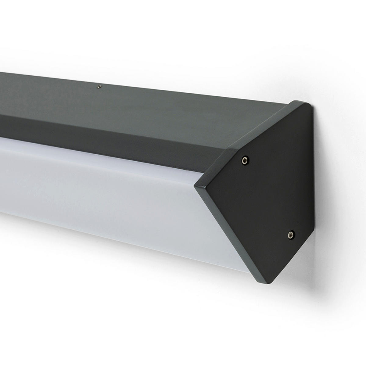 AUSSENLEUCHTE SANTOS 90 Anthrazitgrau 50 W IP65 - Grau, Metall (92.2/11/15cm) - Rendl