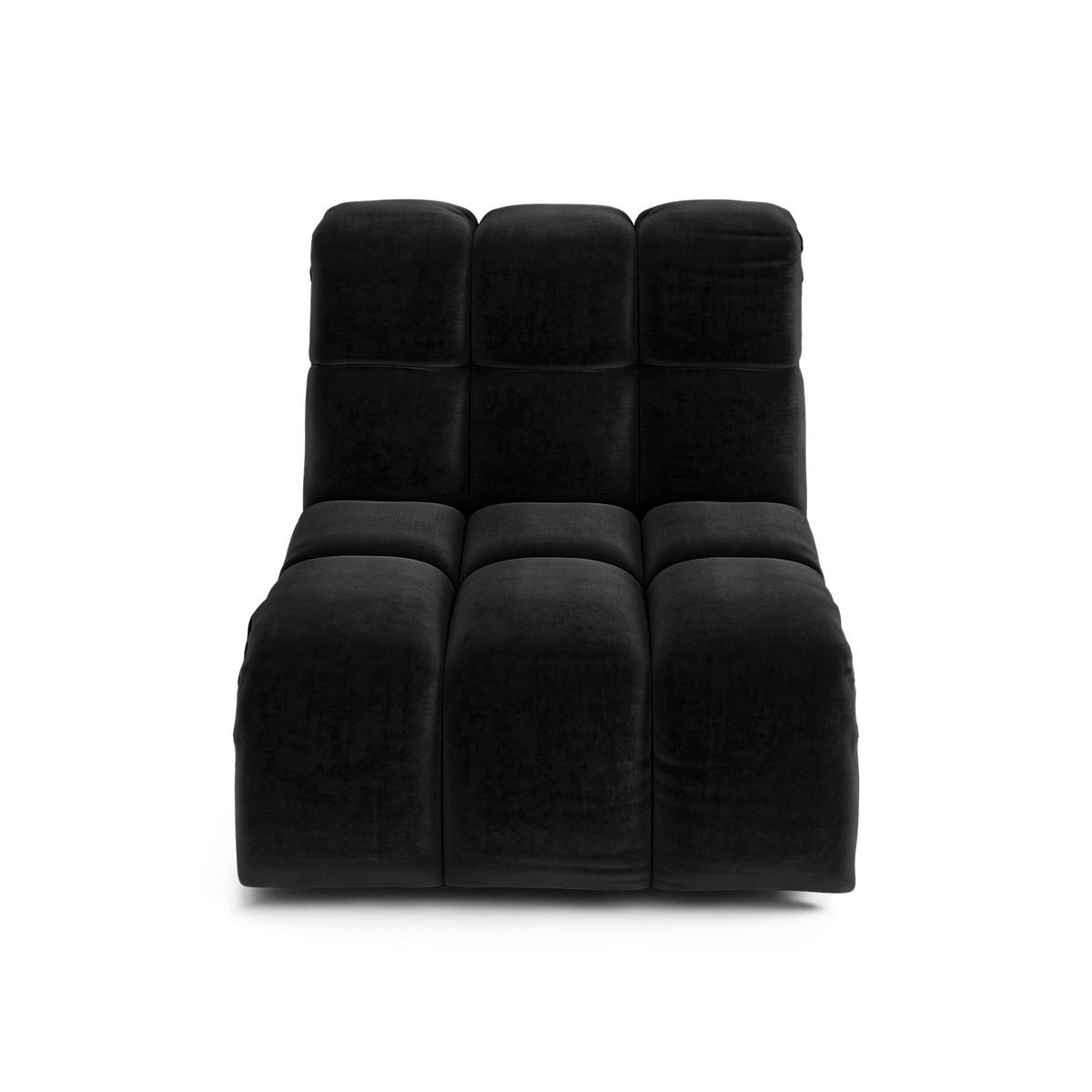 MODULARER Drehsessel SEVEN Samt Schwarz 81cm - Schwarz, Textil (81/77/98cm) - Premium Interiors