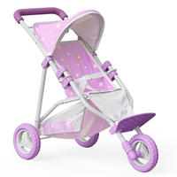 PUPPENWAGEN, Lila, 54cm - Lila, Holzwerkstoff (33/54/53cm) - Teamson Kids