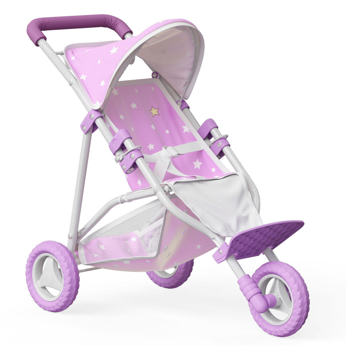 PUPPENWAGEN, Lila, 54cm - Lila, Holzwerkstoff (33/54/53cm) - Teamson Kids