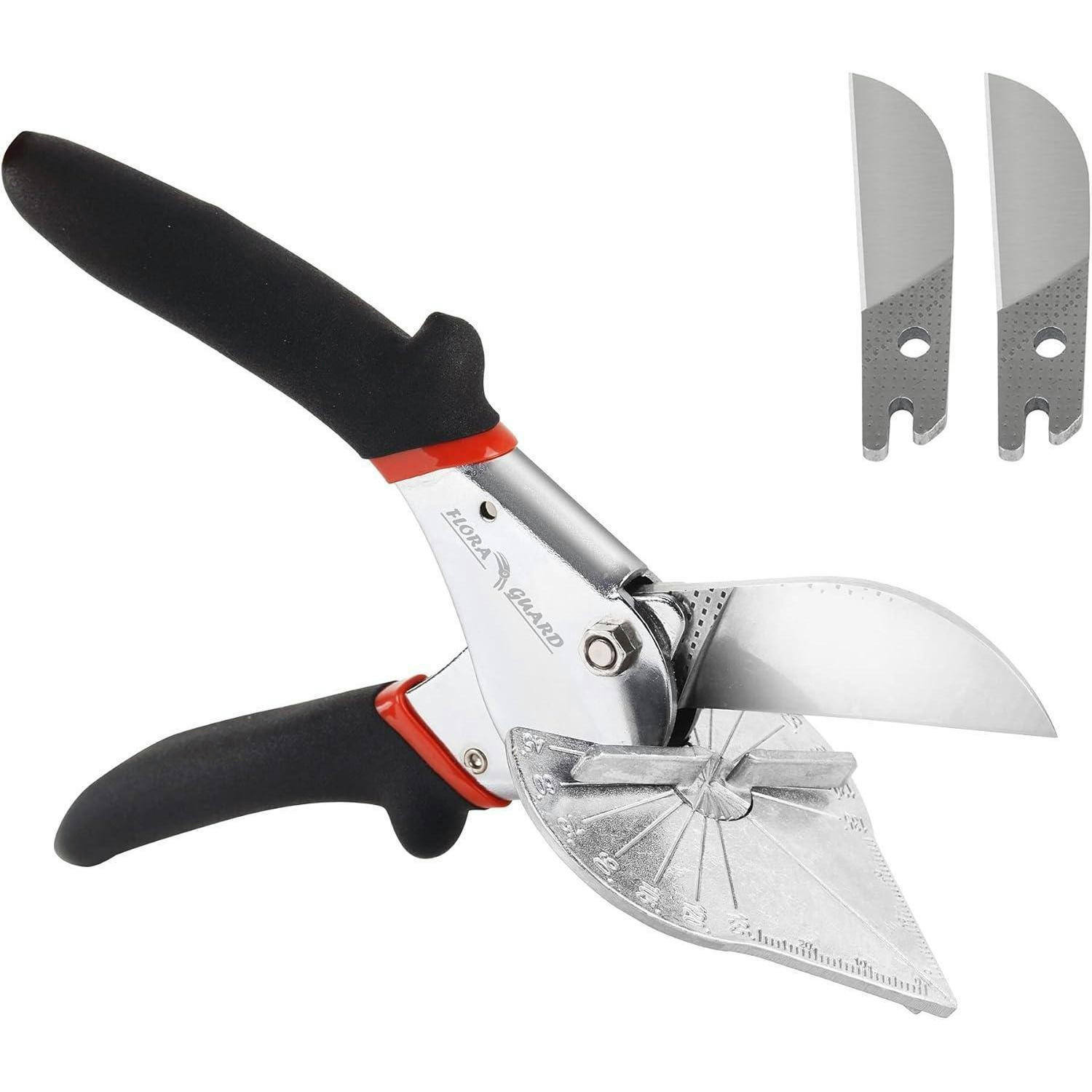 GEHRUNGSSCHERE mit Ersatzklingen verstellbar 45-135 Grad - Multicolor, Metall (7/0.1/20.6cm)