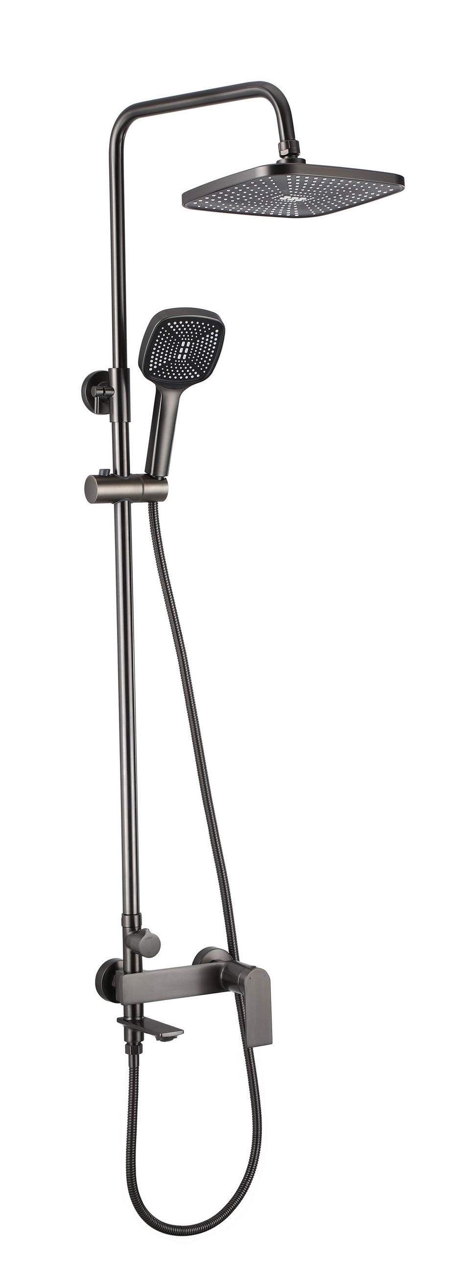 DUSCHGARNITUR Rea Storm Titanium - Titanfarben, Metall (30/136/45cm) - REA