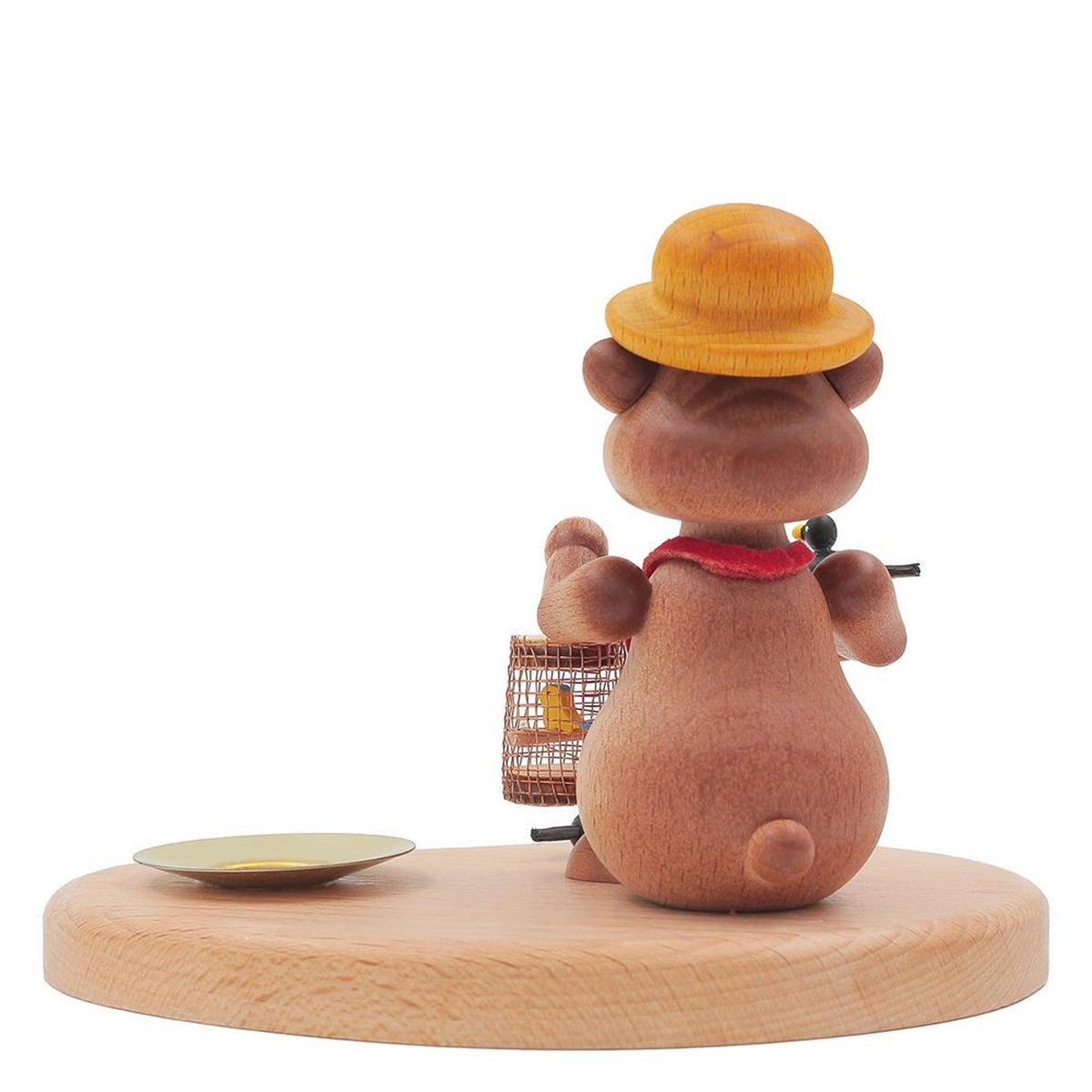 HOLZFIGUR Hamster Vogelzüchter mit Kerzenhalter 11 cm - Multicolor, Metall (14/1/0.1cm)