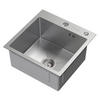 SPÜLBECKEN Edelstahl 45/45cm - Silberfarben, Metall (45/20/45cm) - ML-DESIGN